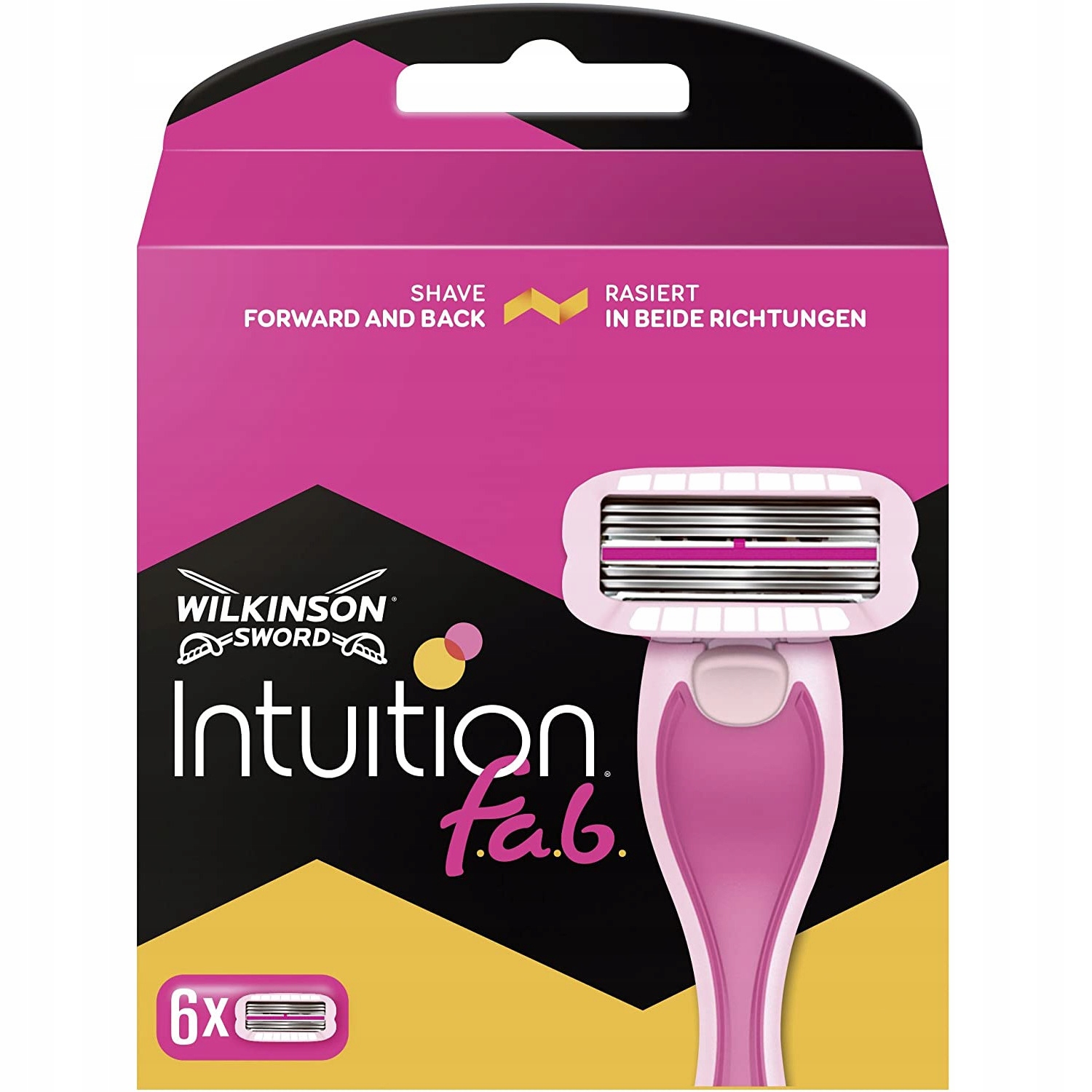 

Сменные кассеты для бритвы 6 шт Wilkinson Sword Schick Intuition FAB, Intuition FAB