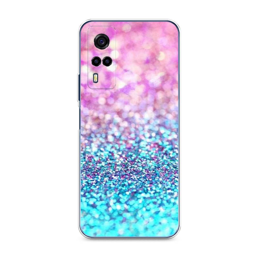 

Чехол Awog "Розово-голубые глиттеры рисунок" для Vivo Y53s 4G
