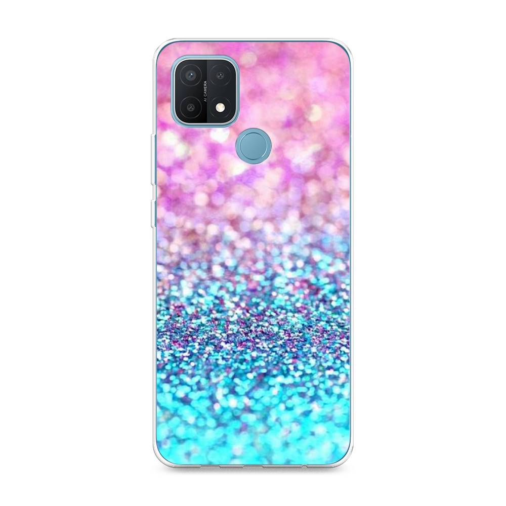

Чехол Awog "Розово-голубые глиттеры рисунок" для Oppo A15