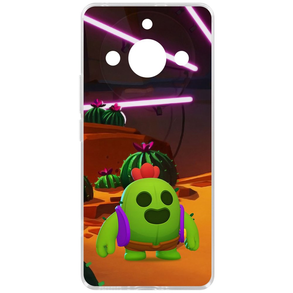 

Чехол-накладка Krutoff Clear Case Brawl Stars-Спайк для Realme 11 Pro, Прозрачный