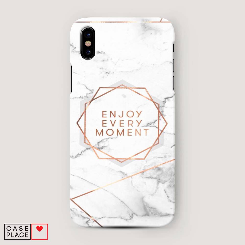 

Пластиковый чехол "Enjoy every moment мрамор" на Apple iPhone XS Max (10S Max), 11920-5