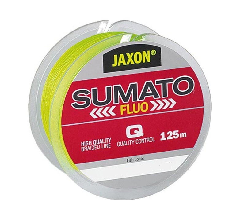 фото Плетеный шнур jaxon sumato 4x 125 m желтый для рыбалки (0.32 mm / 38 kg)