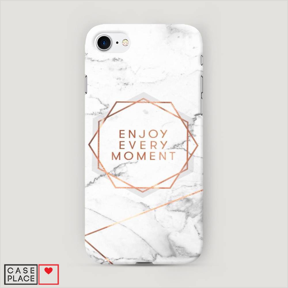 

Пластиковый чехол "Enjoy every moment мрамор" на Apple iPhone 8, 10820-5