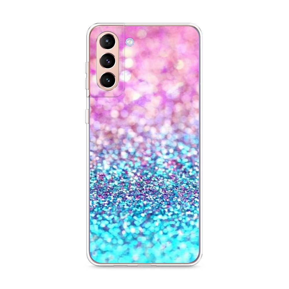

Чехол Awog "Розово-голубые глиттеры рисунок" для Samsung Galaxy S21 +
