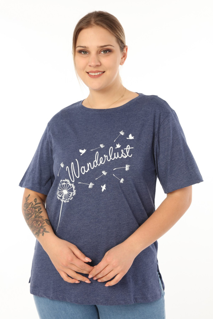 

Футболка женская Pianoluce P-2865 синяя 46 RU (товары доставляются из-за рубежа), P-2865