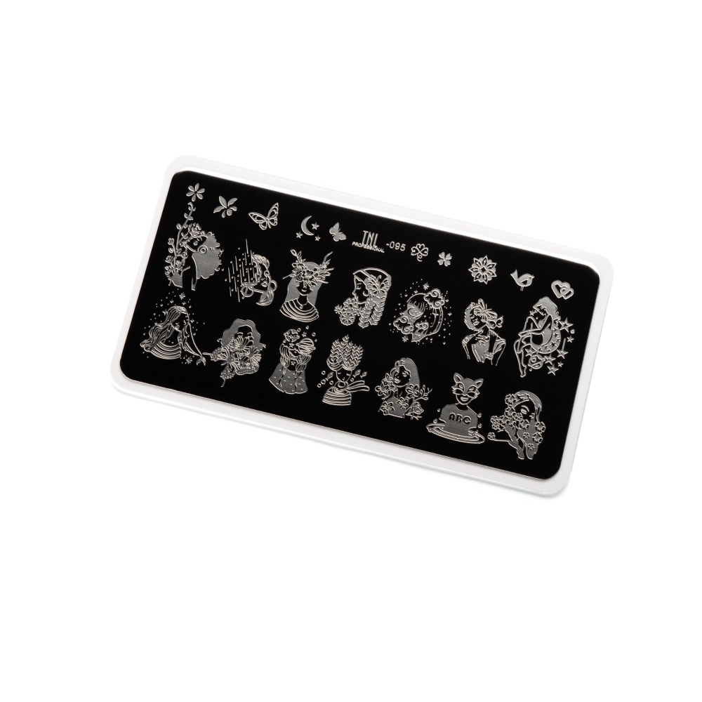 

Пластина для стемпинга TNL Premium Woman Flower (095), Черный