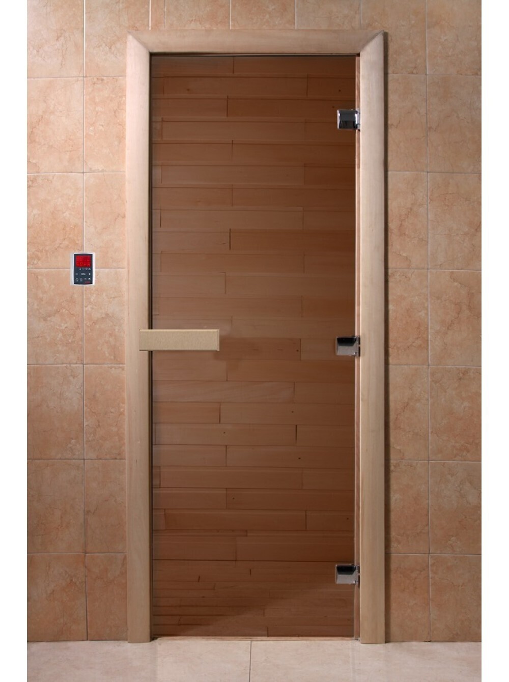 Дверь стеклянная для бани и сауны DoorWood DW00014 бронза 1800х700мм