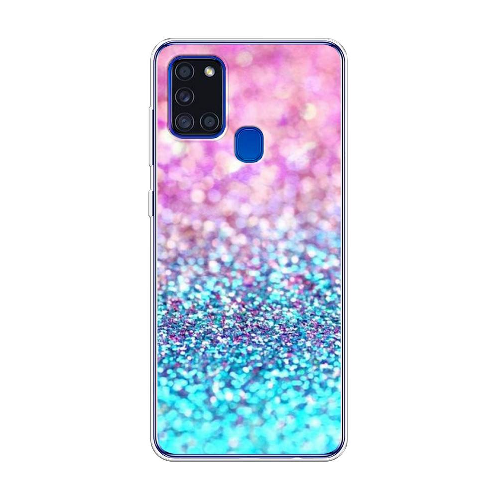 

Чехол Awog "Розово-голубые глиттеры рисунок" для Samsung Galaxy A21s