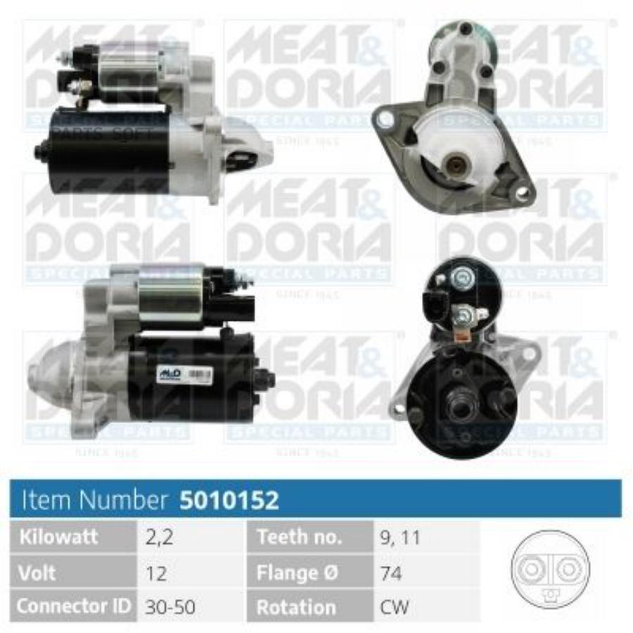 

Стартер 12V 2,2KW Toyota Corolla (E12) ,RAV 4 II, Auris (E15)