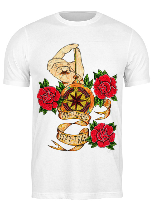 

Футболка мужская Printio ost print tattoo белая S, Белый, "ost" print tattoo