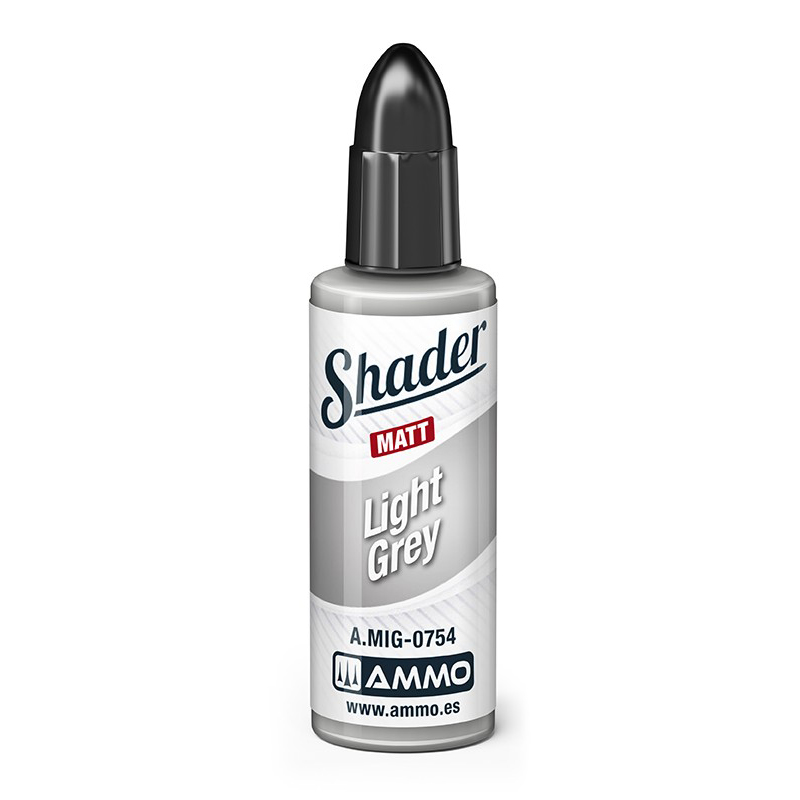 

Акриловая краска Ammo Mig Матовый шейдер Светло-серый Matt shader Light Grey AMIG0754