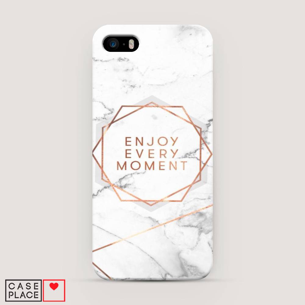 

Пластиковый чехол "Enjoy every moment мрамор" на Apple iPhone 5, 10320-5