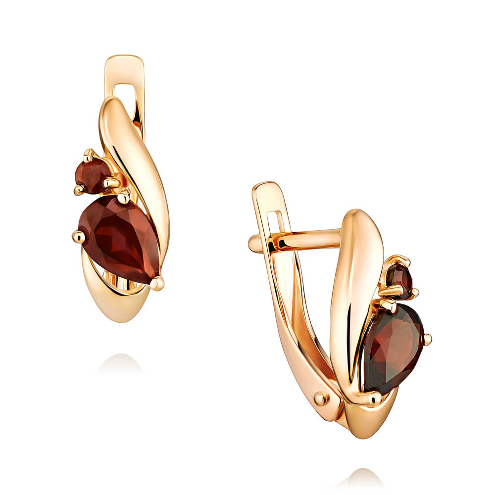 

Серьги из красного золота с гранатом ADAMAS 2457877/01-А50-655, 2457877/01-А50-655