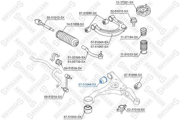 

Сайлентблок Stellox 8751044SX