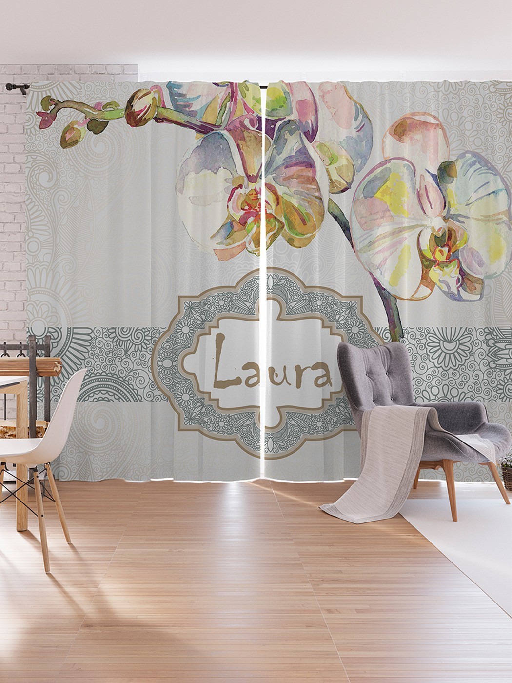 

Шторы под лён JoyArty "Валентинка Лаура", серия Oxford DeLux, 340х265 см, Валентинка Лаура