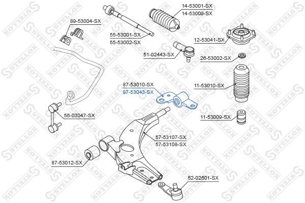 

Сайлентблок Stellox 8753043SX