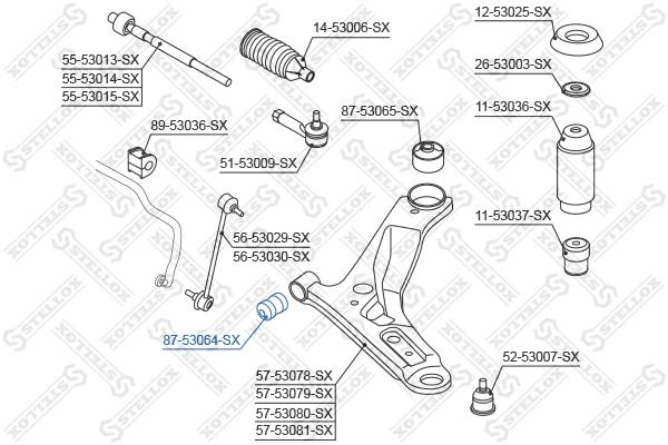 

Сайлентблок Stellox 8753064SX