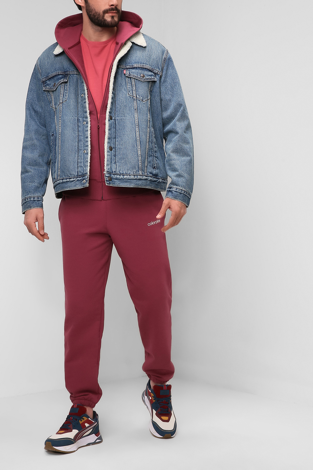 фото Спортивные брюки мужские colorplay cp21082123 бордовые xl