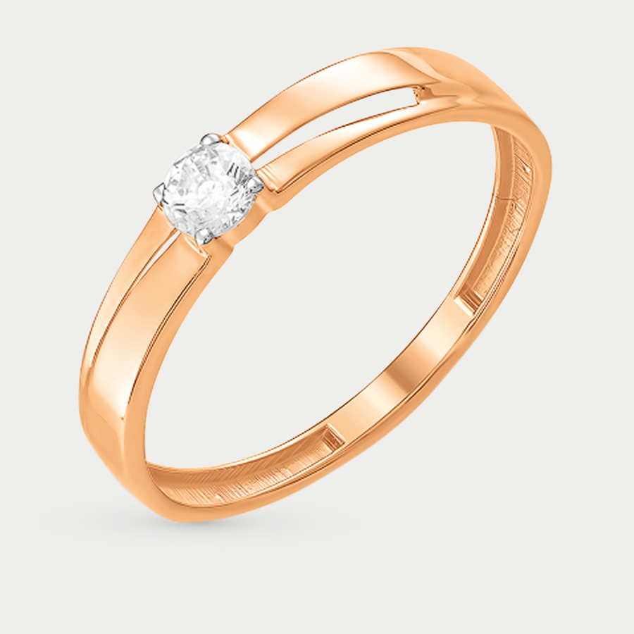 Кольцо из розового золота р. 17 EFREMOV К13215584, фианит