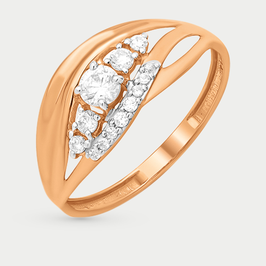 Кольцо из розового золота р. 17,5 EFREMOV К13211557, фианит