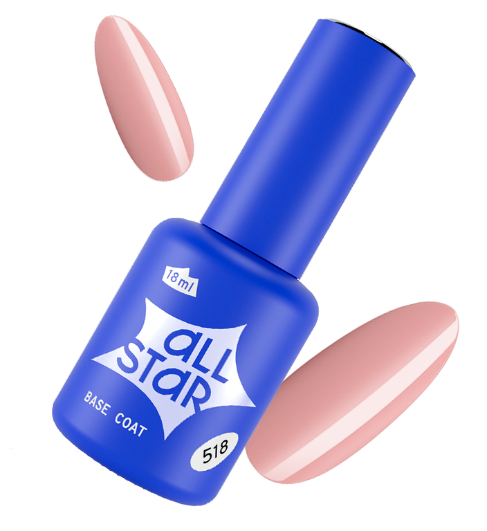 

Базовое покрытие ALL STAR Soft Peach 518 розово-персиковый 18 мл, 500-18