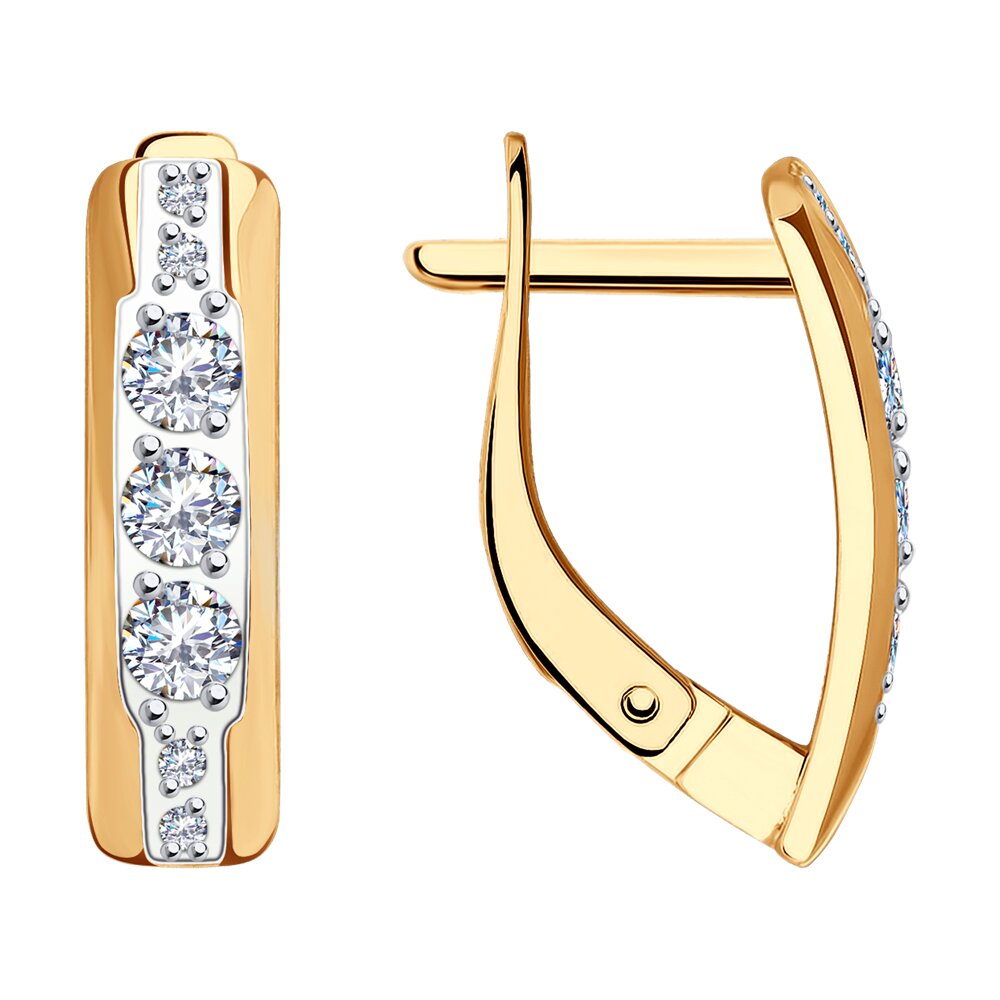 

Серьги из красного золота SOKOLOV 029883, фианит, 029883