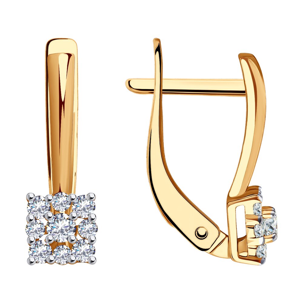 

Серьги из красного золота SOKOLOV 029818, фианит, 029818
