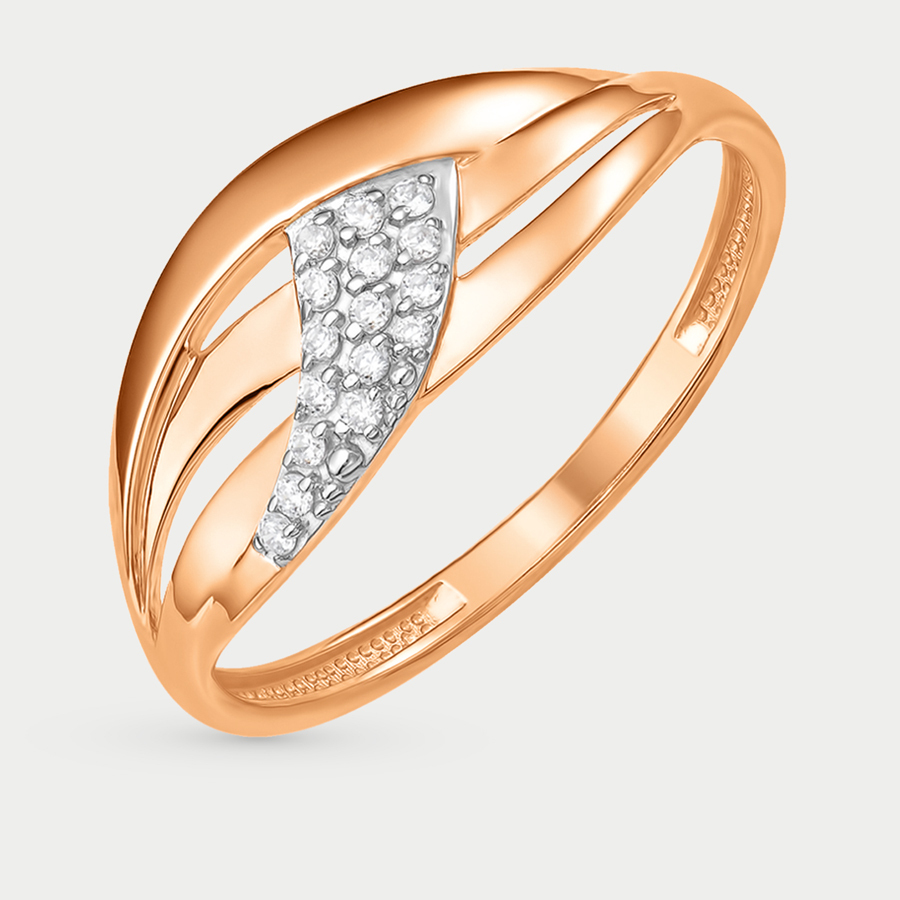 Кольцо из розового золота р. 17 EFREMOV К13217762, фианит