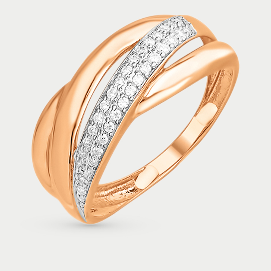 Кольцо из розового золота р. 20 EFREMOV К13213364, фианит