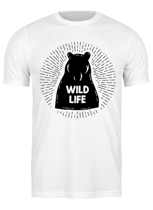 

Футболка мужская Printio Bear here белая XL, Белый, Bear here