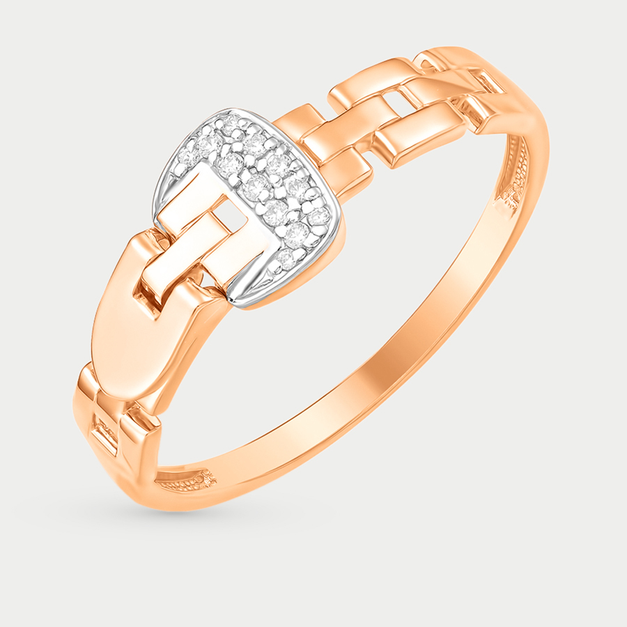 Кольцо из розового золота р. 18 EFREMOV К13218080, фианит
