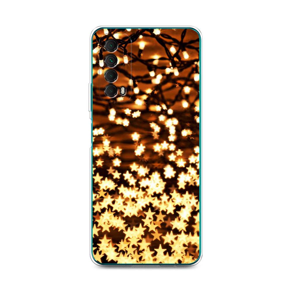 

Чехол для Huawei P Smart 2021 "Новогодняя гирлянда", Золотистый, 6104750-5
