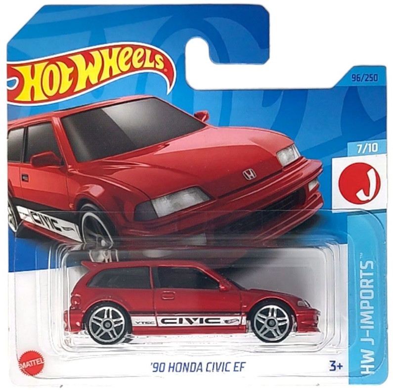 Игрушечная машинка Hot Wheels 90 Honda Civic EF, 096 из 250