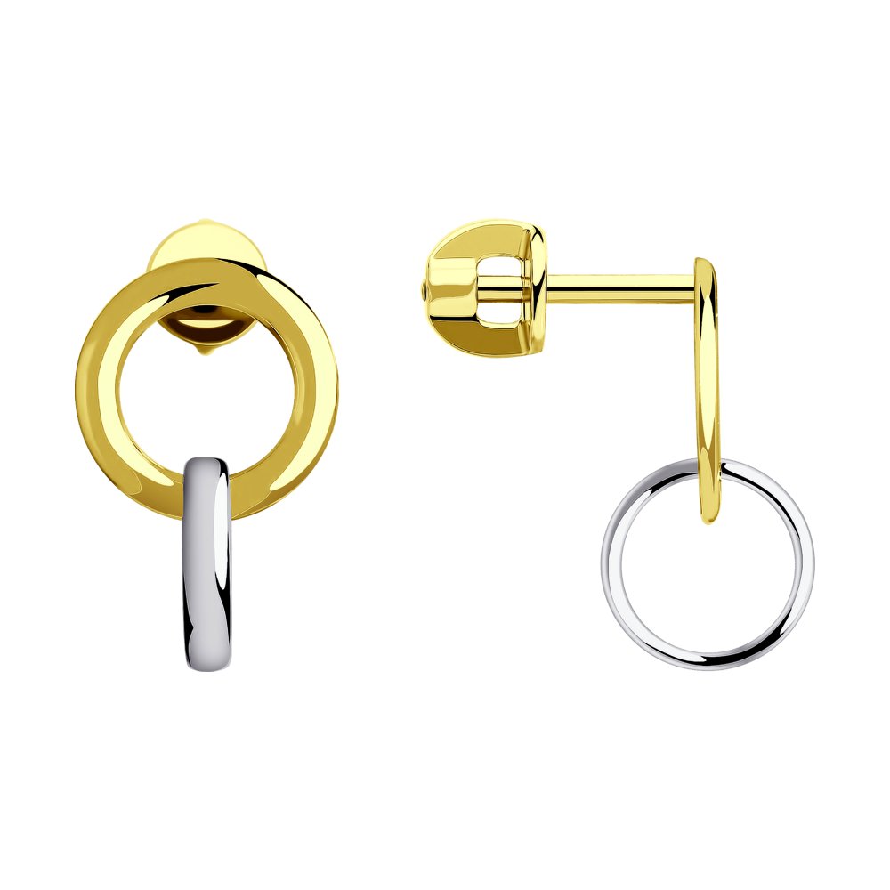 

Серьги подвески из желтого золота SOKOLOV 029083-2, 029083-2