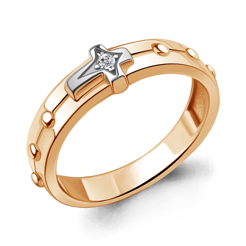 

Кольцо из красного золота с бриллиантом р.  Aquamarine 964078к_585_кз, 964078к_585_кз