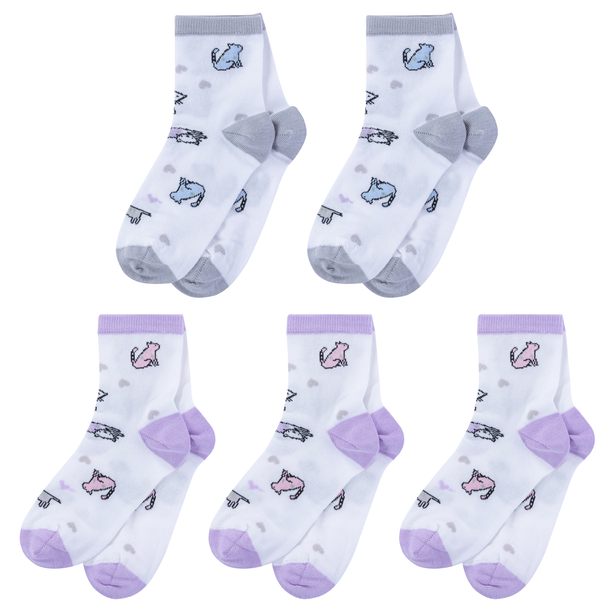 

Носки детские LorenzLine 5-Л98, белый; серый; фиолетовый, 16-18, 5-Л98
