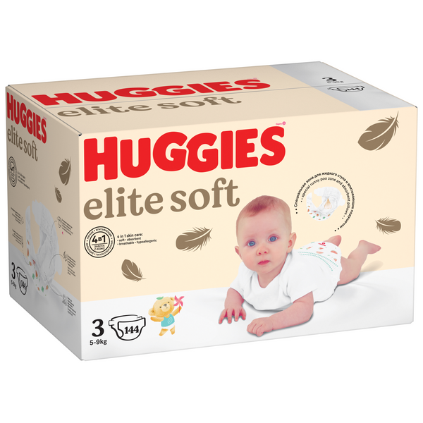 Подгузники Huggies Elite Soft 5-9 кг 3 размер 144 шт 10571₽