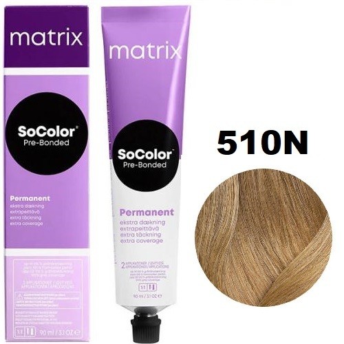 Краска Matrix SoColor Pre-Bonded 510N очень-очень светлый блондин натуральный 90мл matrix перманентный краситель socolor pre bonded для покрытия седины до 100% 506nv темный блондин натуральный теплый 506 02 90 мл