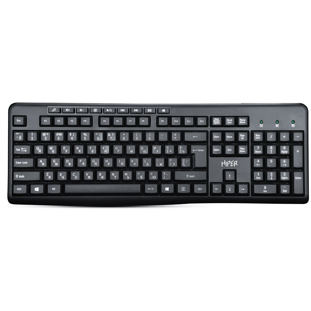 Проводная клавиатура HIPER черный (OK-2200)