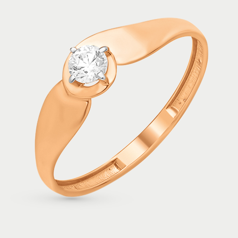Кольцо из розового золота р. 16,5 EFREMOV К13211553, фианит