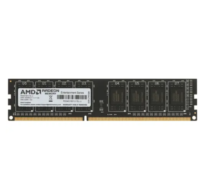 

Оперативная память AMD (R534G1601U1SL-UO), DDR3 1x4Gb, 1600MHz