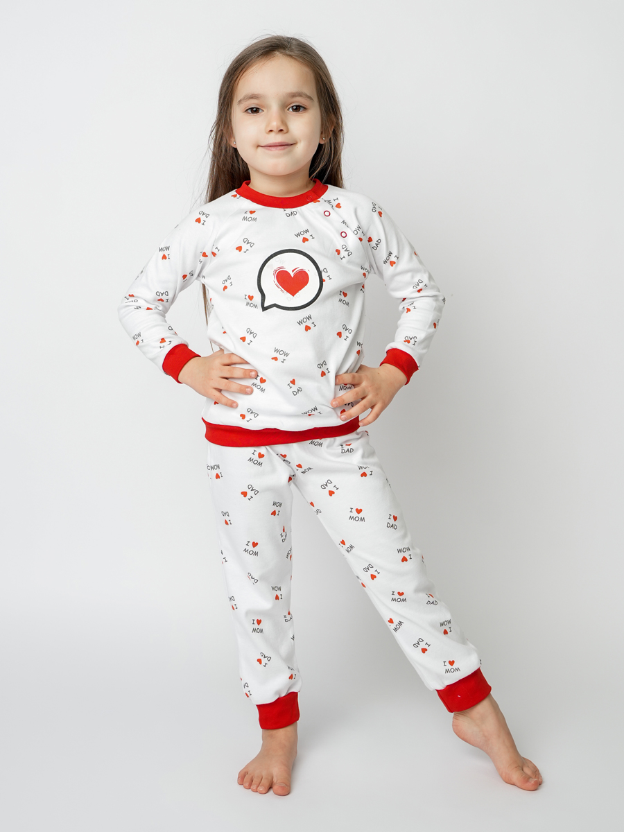 Пижама для девочек КотМарКот 30279 цв. белый р. 80