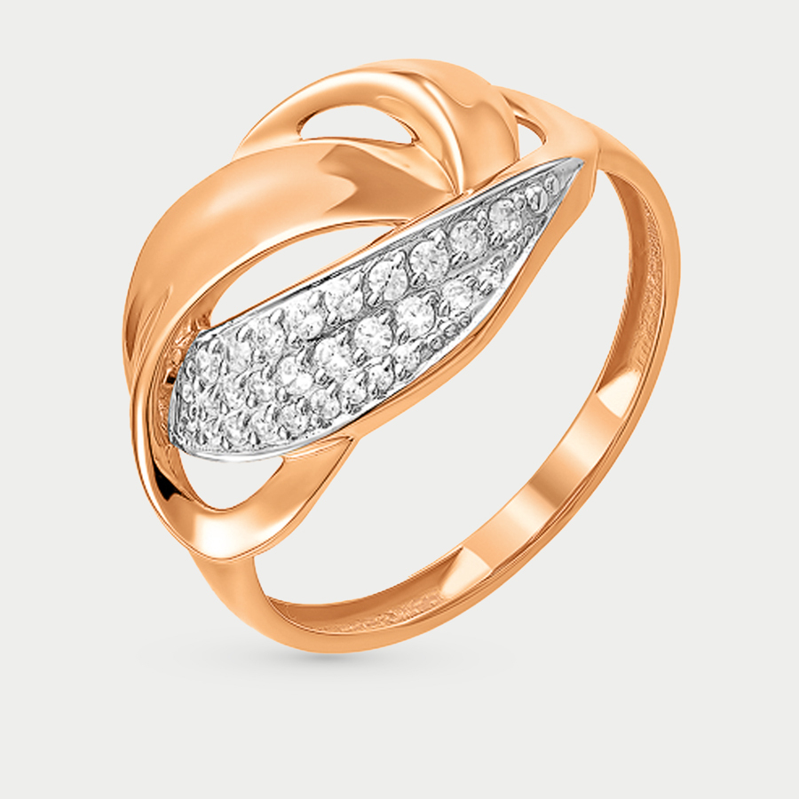 Кольцо из розового золота р. 20 EFREMOV К13214686, фианит