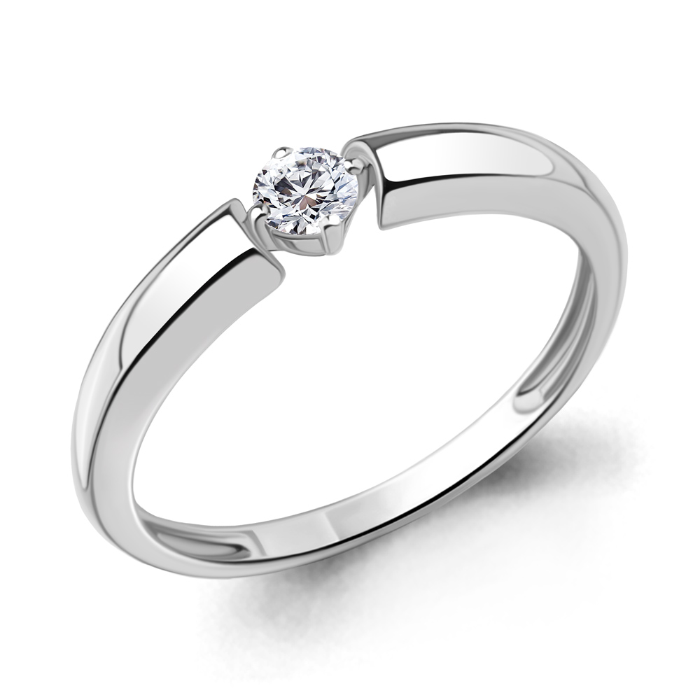 

Кольцо из белого золота с бриллиантом р. 17,5 Aquamarine 964074_585_бз, 964074_585_бз
