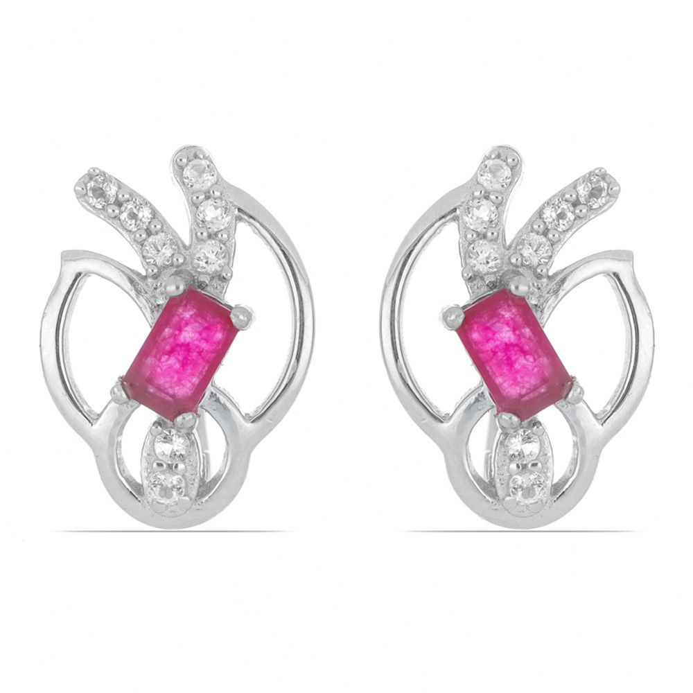 Серьги из серебра Ювелирия T32605, кварц/топаз