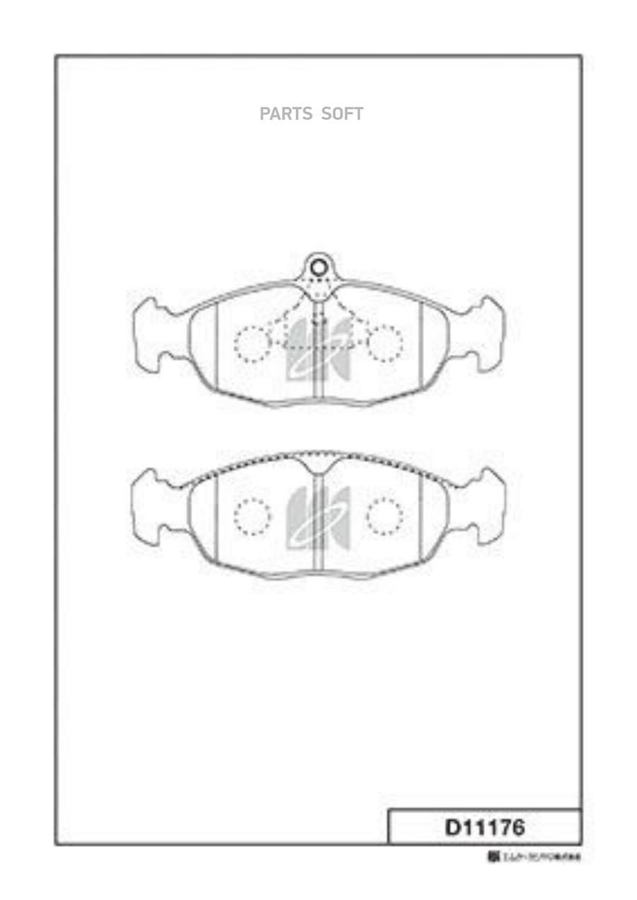 Тормозные колодки Kashiyama передние D11176 100040484406