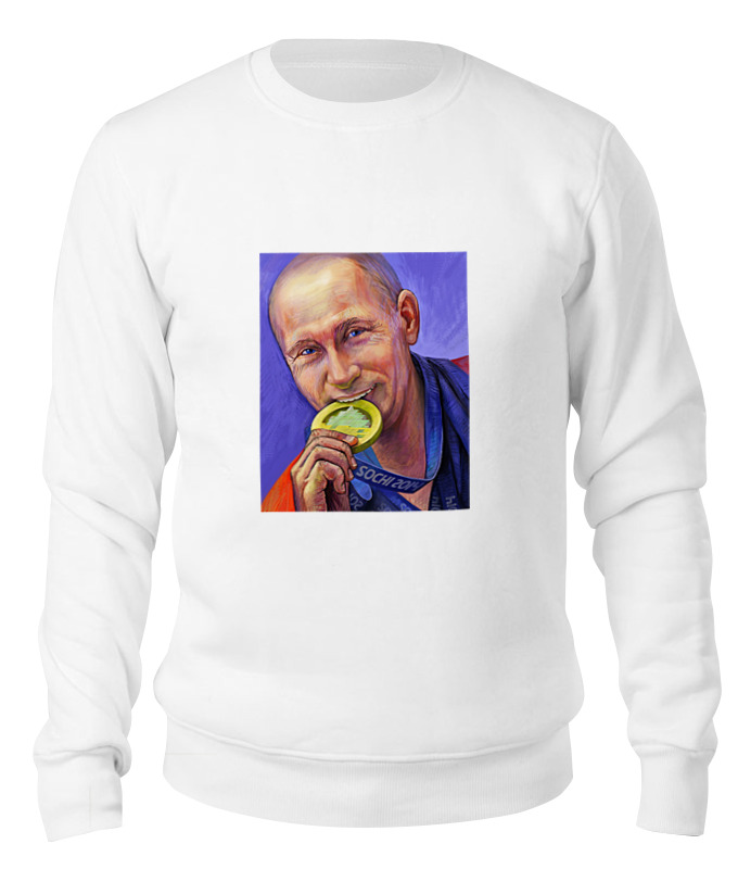 

Свитшот унисекс Printio Путин белый XL, Путин