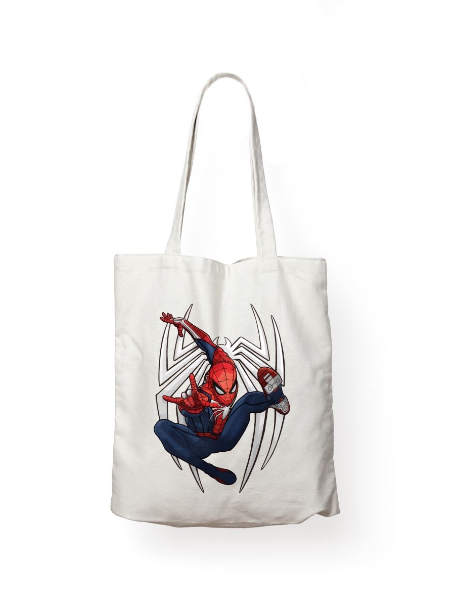 Сумка шоппер унисекс СувенирShop Spider-man/Человек-паук 6, белый
