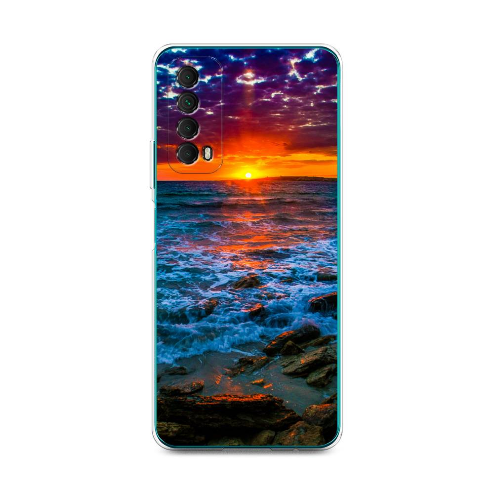 

Чехол для Huawei P Smart 2021 "Закат 1", Оранжевый;синий, 6104750-2