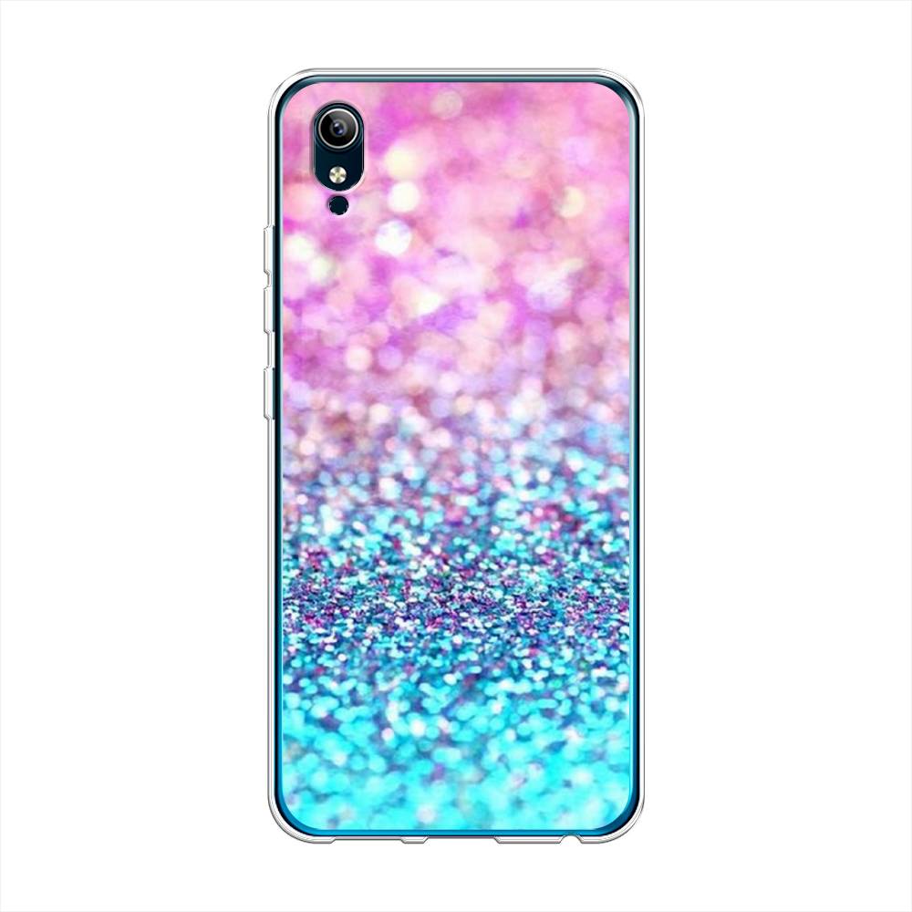 

Чехол Awog "Розово-голубые глиттеры рисунок" для Vivo Y91c